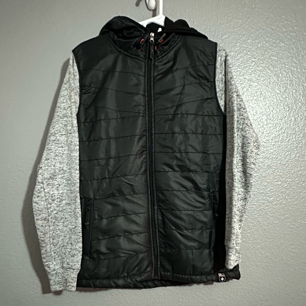 Men's Montfort Black and Gray Hooded Jacket